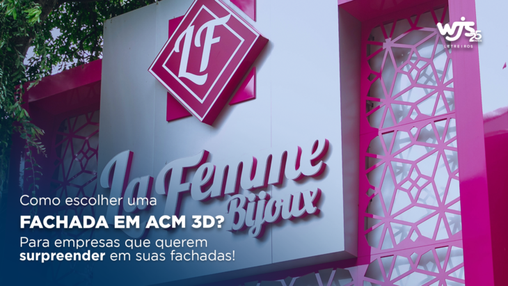 Letreiro 3D mais destaque e sofisticacao para o seu negocio